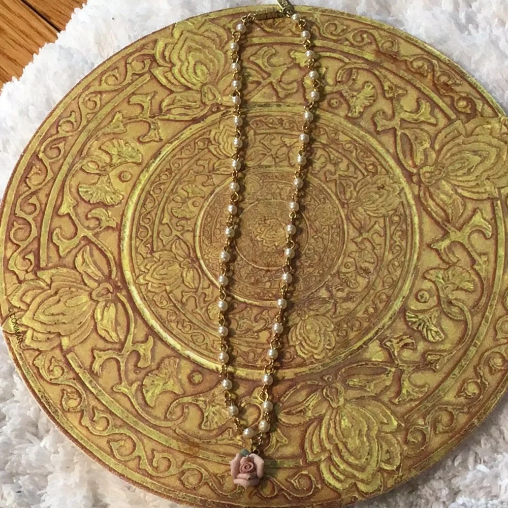 Little Girl’s New Hair Items, Play Gloves & VTG Necklace + FREE Metal Headband!